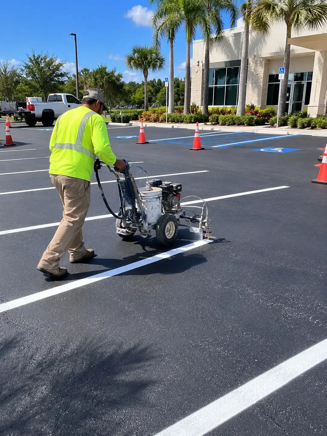 Hiring a Parking Lot Striping Contractor in Daytona Beach: What Property Managers Should Confirm First