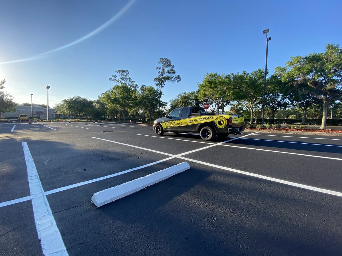 Asphalt parking lot