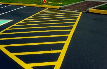 Parking lot striping