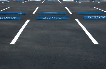 Parking lot striping