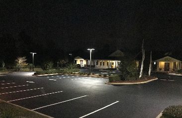 Commercial asphalt line striping